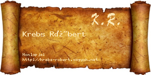 Krebs Róbert névjegykártya